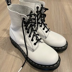 White Dr. Martens boots